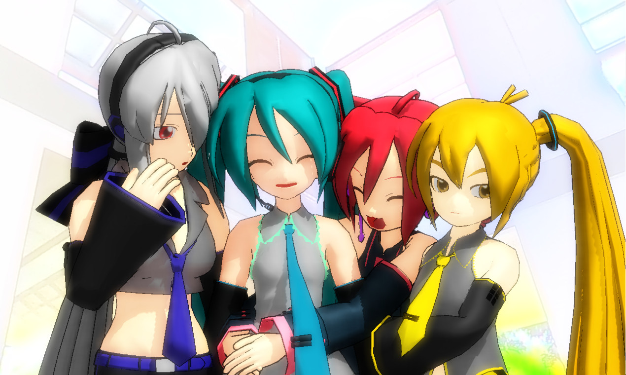 MMD Neru Haku Miku Teto