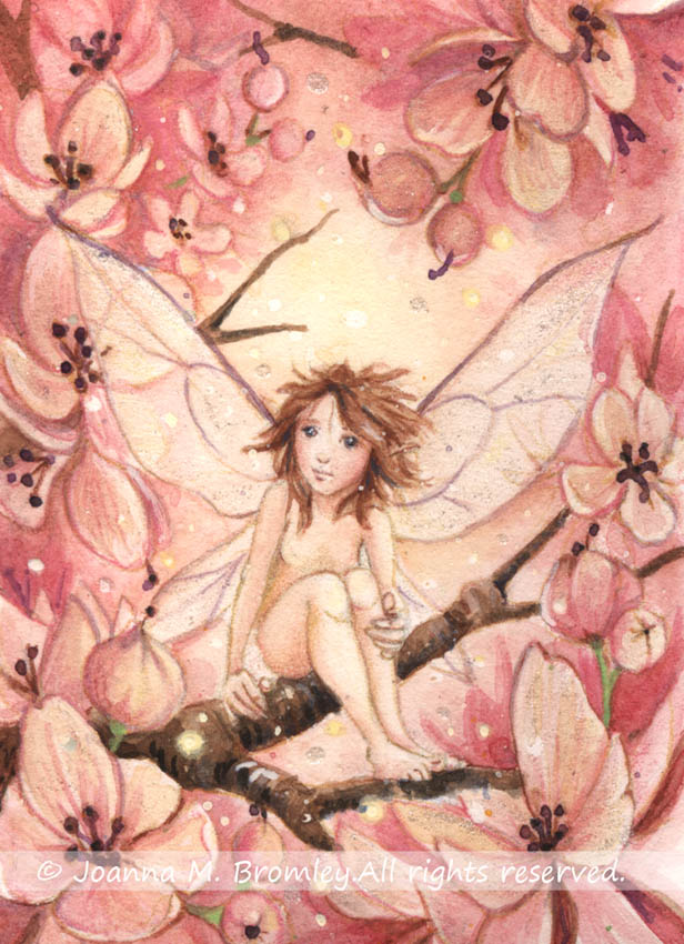 ACEO Pink Blossom Pixie