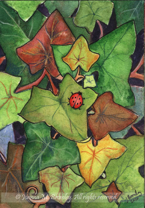 ACEO Ivy and Ladybird