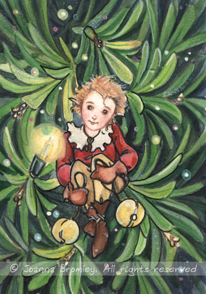 Christmas Tree Elf ACEO