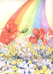 Rainbow Blooms by JoannaBromley