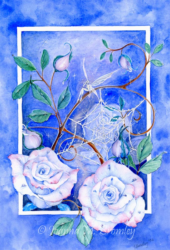 Sky Blue Pink Roses