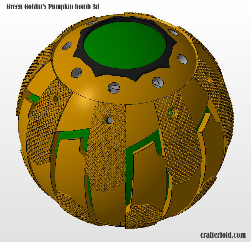 Green Goblin's Pumpkin bomb 3d model by CrafterFold on DeviantArt