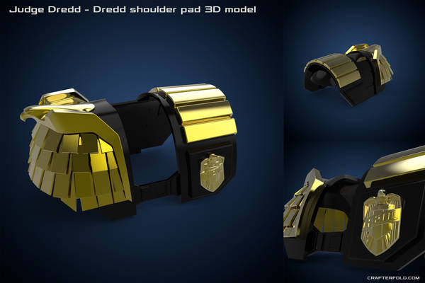 JUDGE DREDD SHOULDER PAD | 3D MODEL