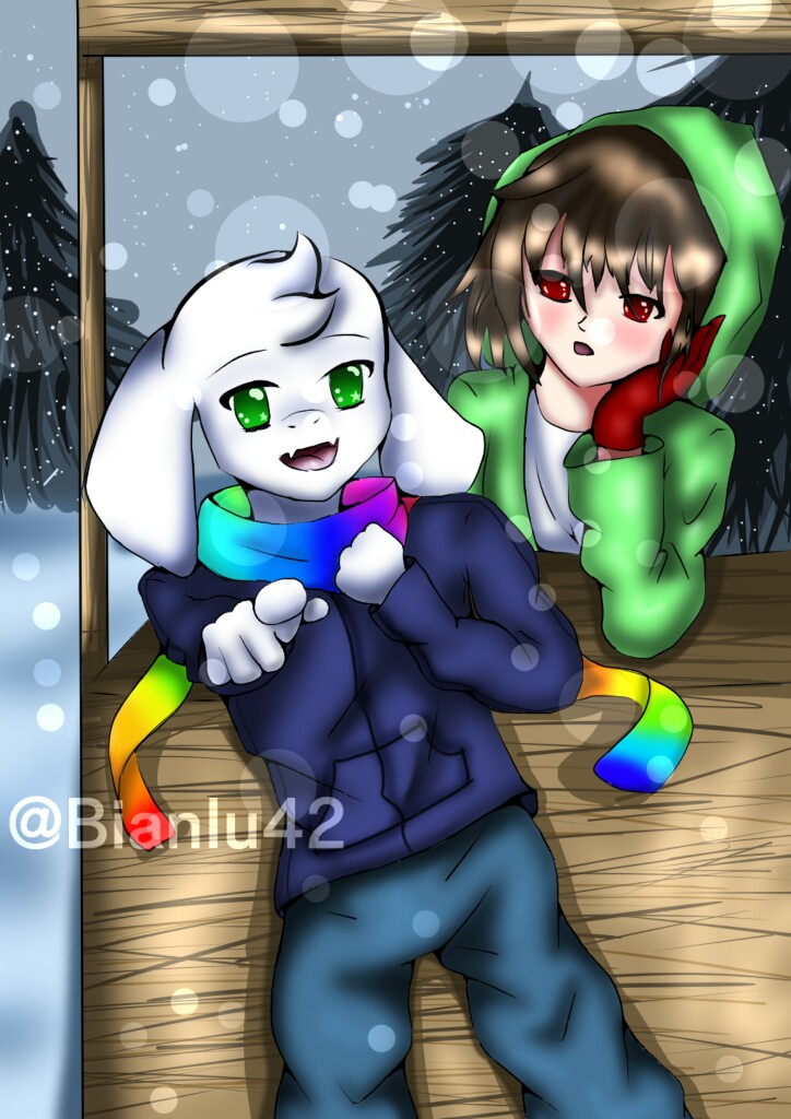 Storyshift Asriel and Chara by bianlu42 on DeviantArt