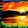 Serrated Mountains Embrace Sunset
