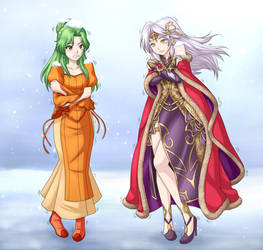 Elincia and Micaiah from Fire Emblem