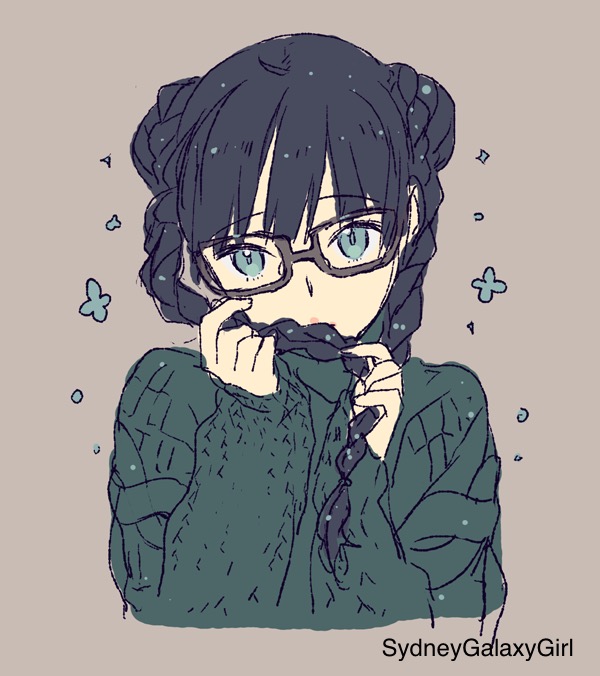 myg Monograph betale Cute Anime Girl w/ Glasses by SydneyGalaxyGirl on DeviantArt
