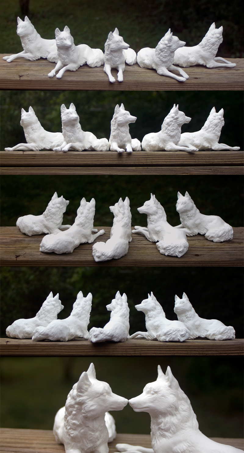 Laying Wolf Casts