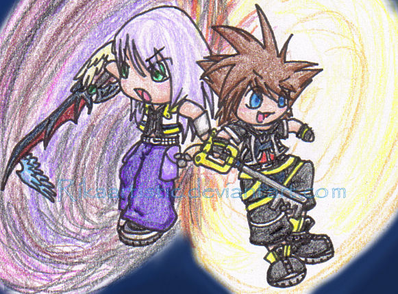 Riku and Sora:KHII:Chibi by RikaArtistic on DeviantArt