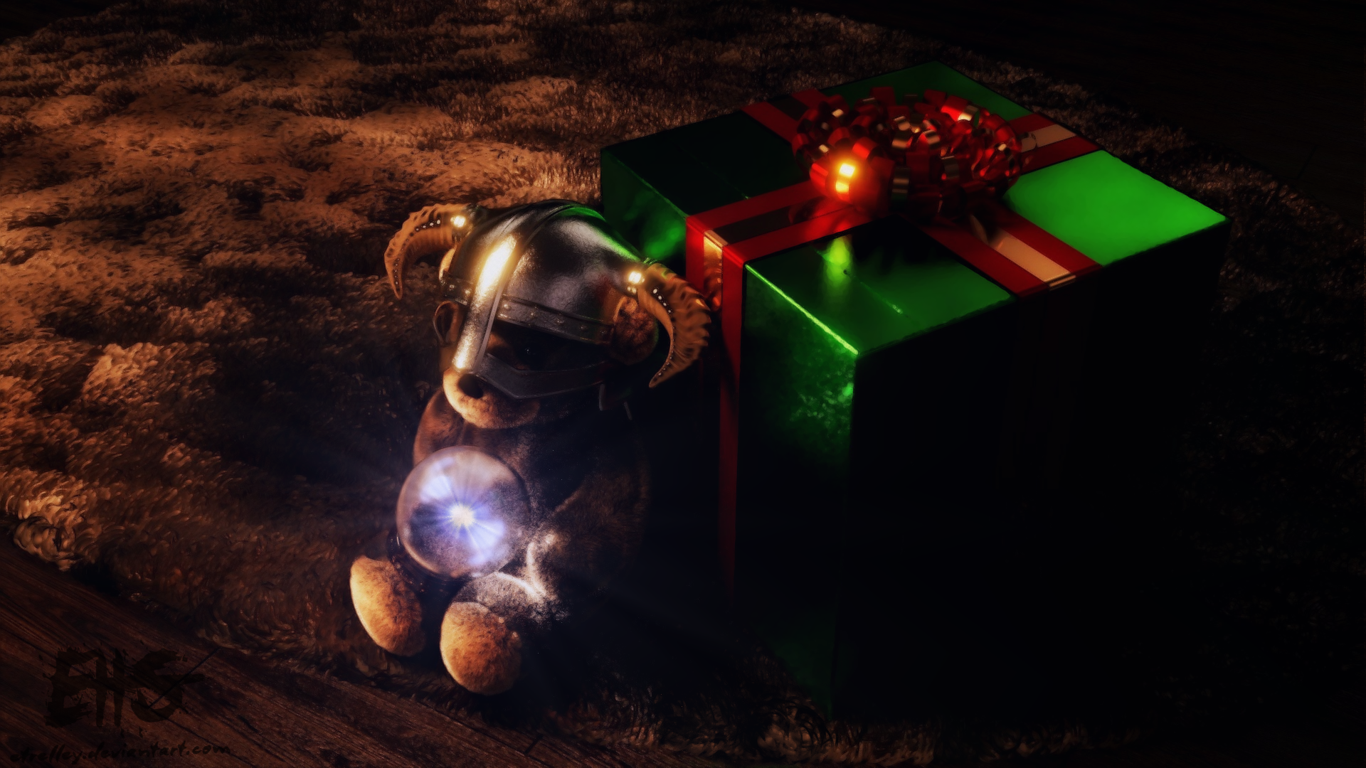 Christmas Dovahbear - Fan-art TES - WTC4