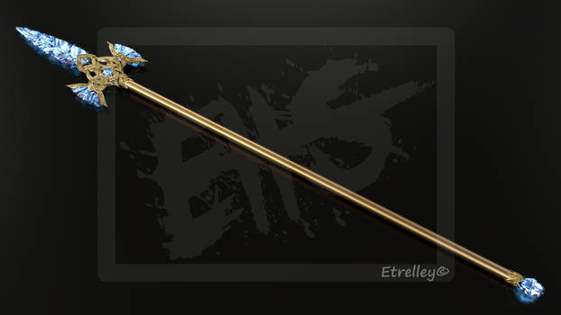 Blue Crystal Spear - Full Version - Commission
