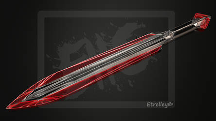 Red Geometric Dagger (Sci-fi) - OC by Etrelley