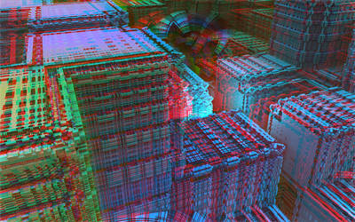 The City - No Map Anaglyph