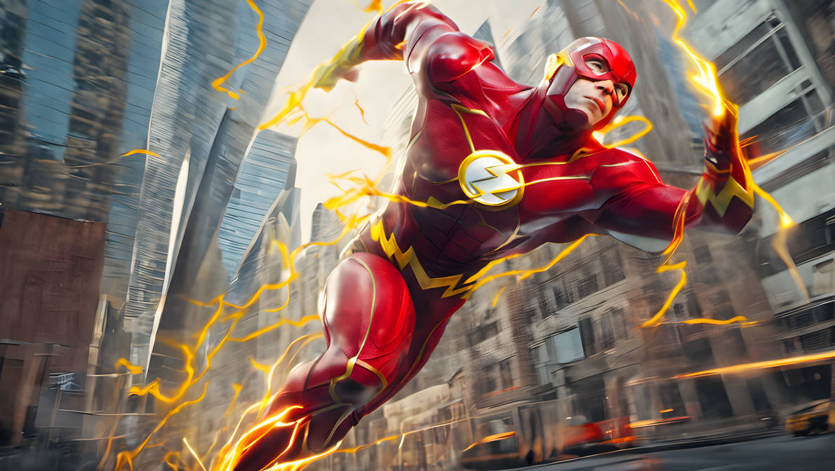 The Flash Running Through The City by AlphaBlade13579 on DeviantArt