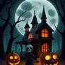 Halloween 55414 Spooky pumpkins Cartoon