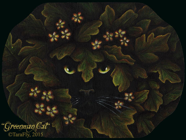 Greenman Cat by TaraFlyArt