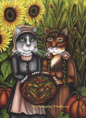 First Thanksgiving Cats by TaraFlyArt First Thanksgiving Cats by TaraFlyArt