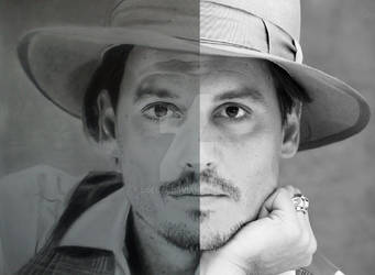 Johnny Depp drawing and photo