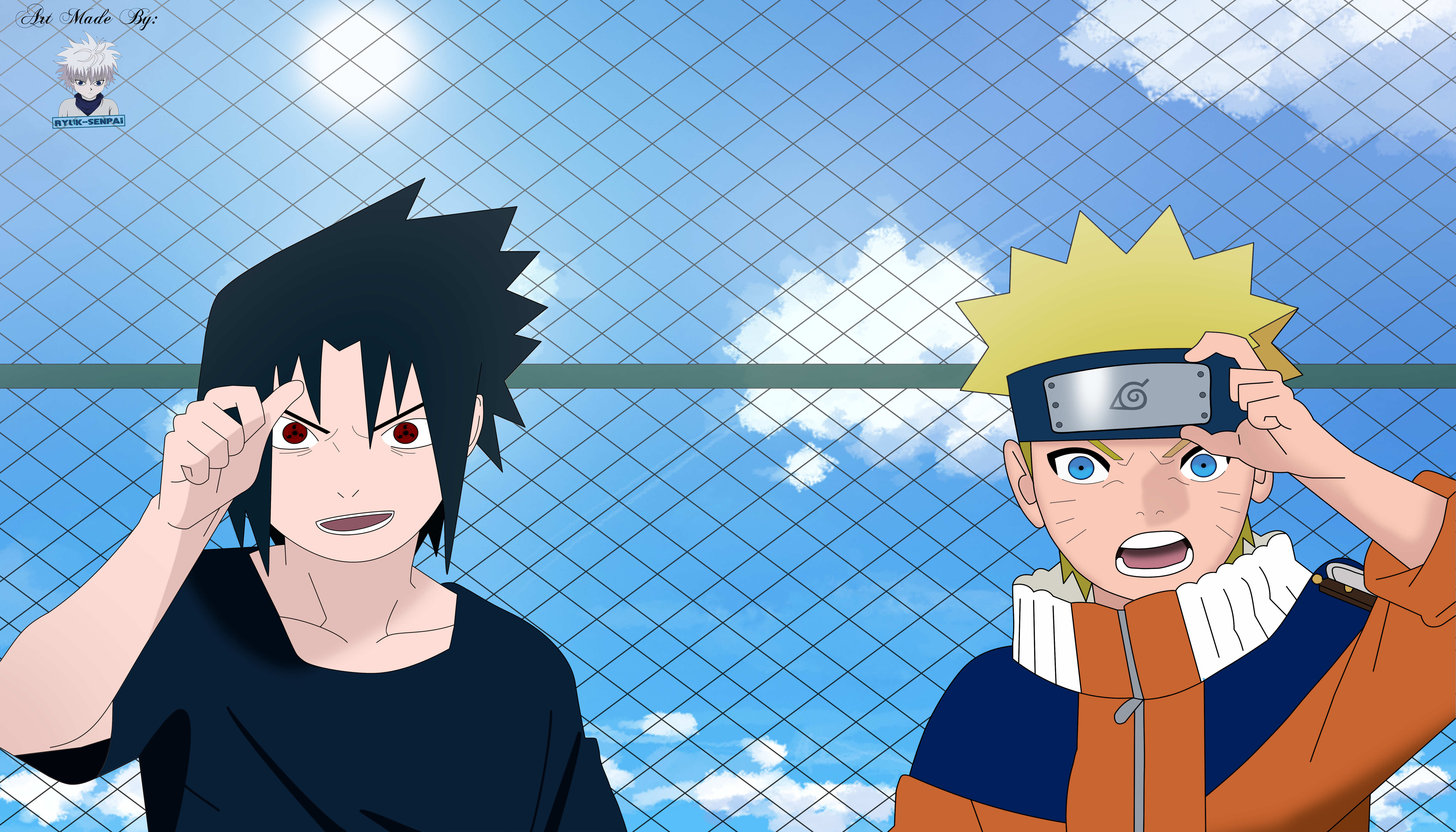 sasuke and naruto jounin  Anime naruto, Naruto and sasuke wallpaper, Naruto  art