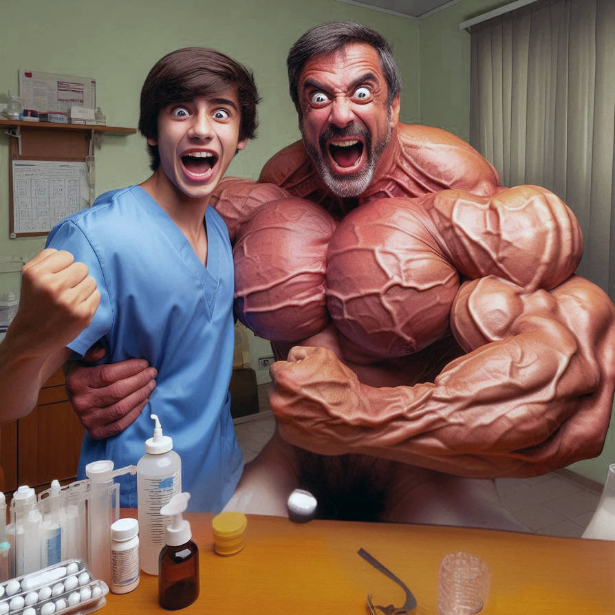 Roid dad by MuscleRed on DeviantArt