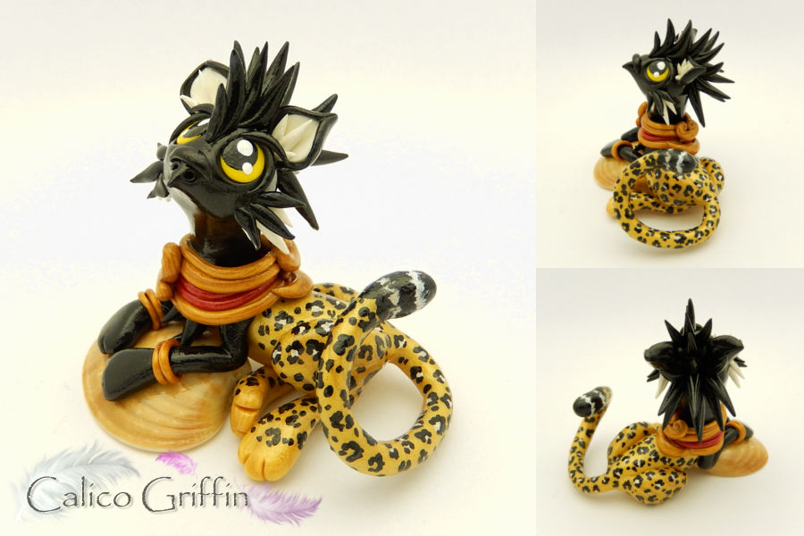 Friendly Black Cosclay Griffin by HowManyDragons on DeviantArt