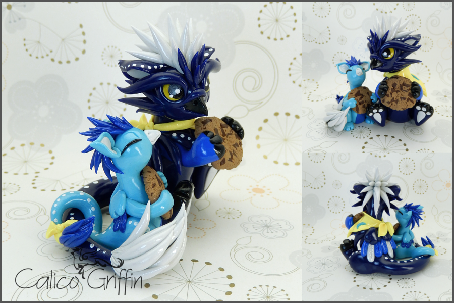 Lunaris the griffin - polymer clay