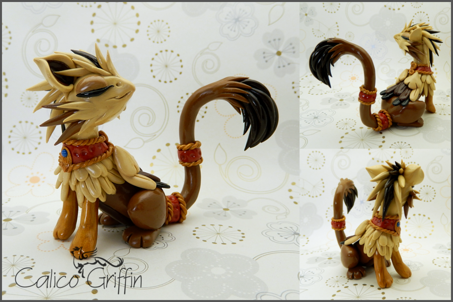 Rokka the royal griffin - polymer clay