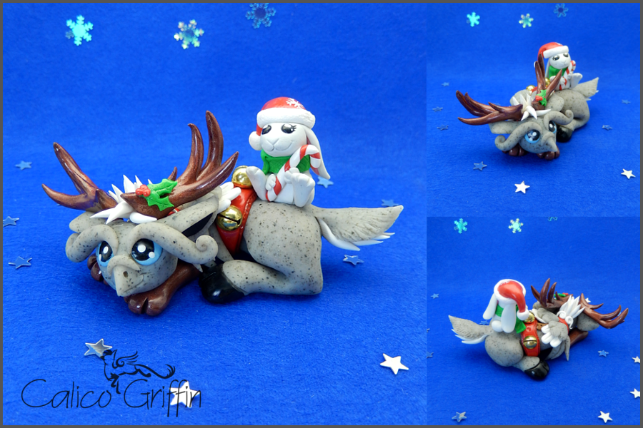 Christmas Reingriff - polymer clay