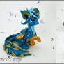 Crissi the peacock griffin - polymer clay