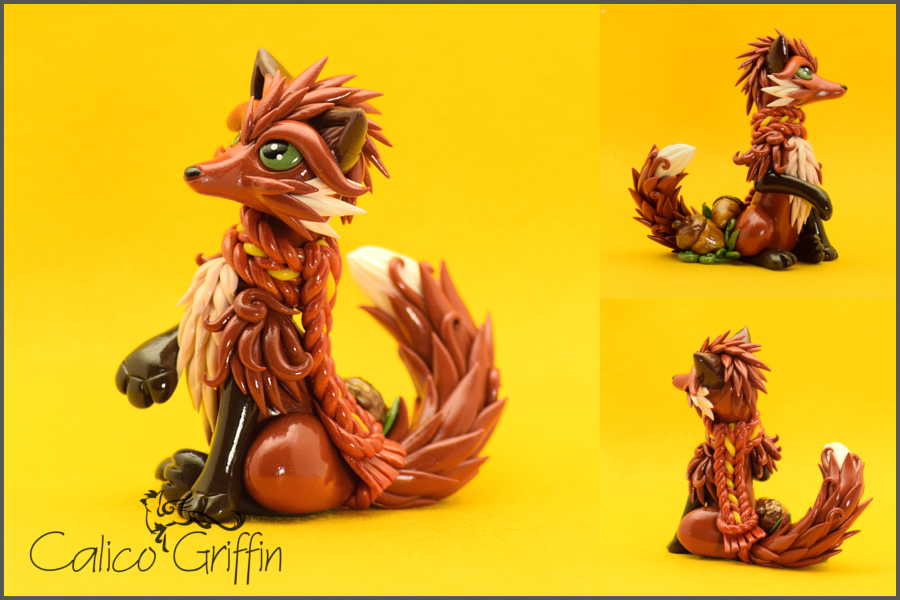 Autumn Fox - Autumn Collection - polymer clay