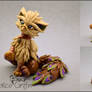 Shi the Peacock Griffin - polymer clay