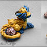 Turquoise armored Cayo Dragon - dice holder