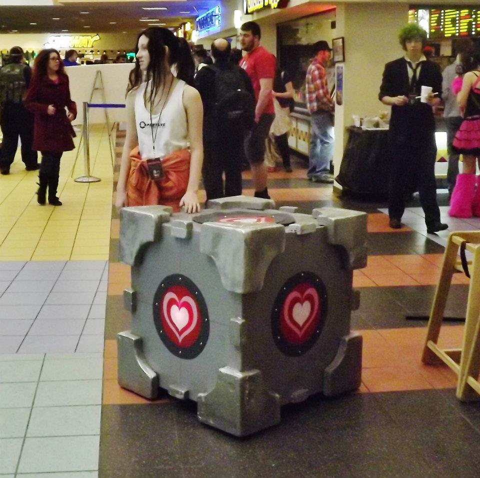 Chell and Companion Cube