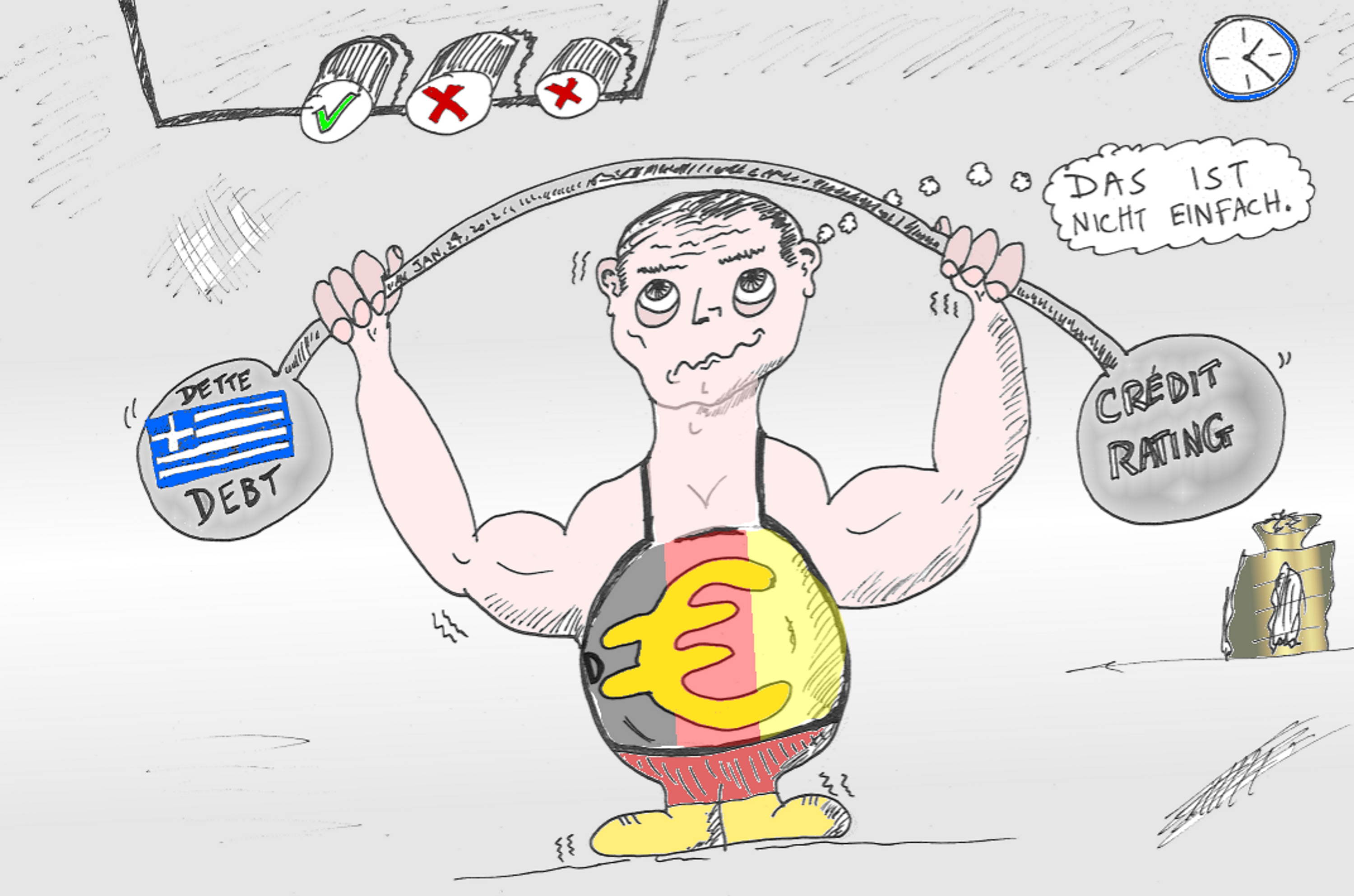 DE weight lifting helps save a little EUR dignity