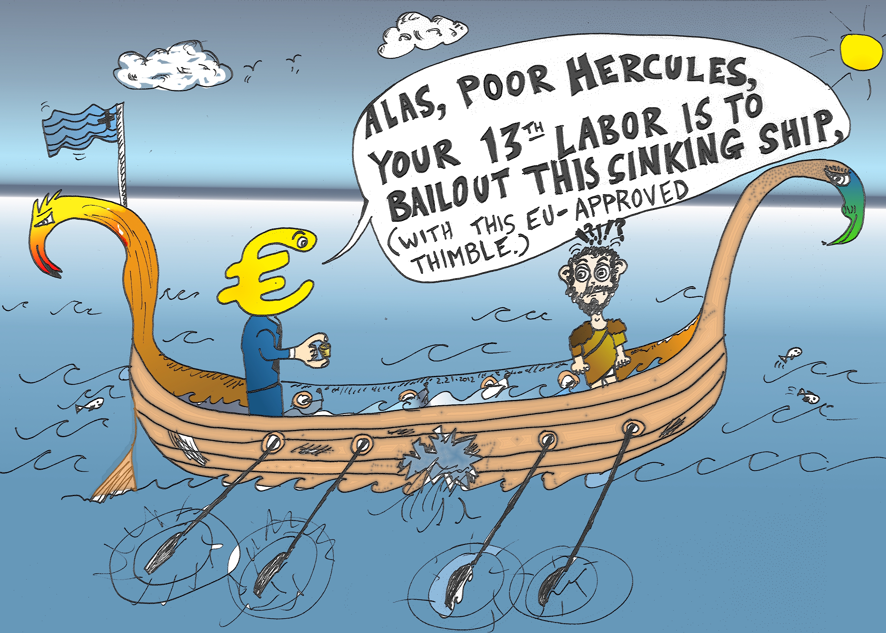 Binary Options cartoon - Hercules 13th Labor