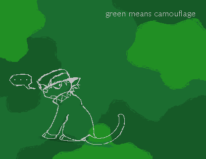 green means camouflage