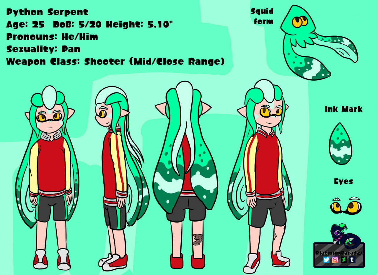 Splatoon OCs: Python Reference by PlatinumParadax on DeviantArt