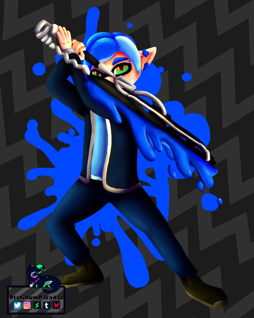 Splatoon: Splatana by PlatinumParadax on DeviantArt