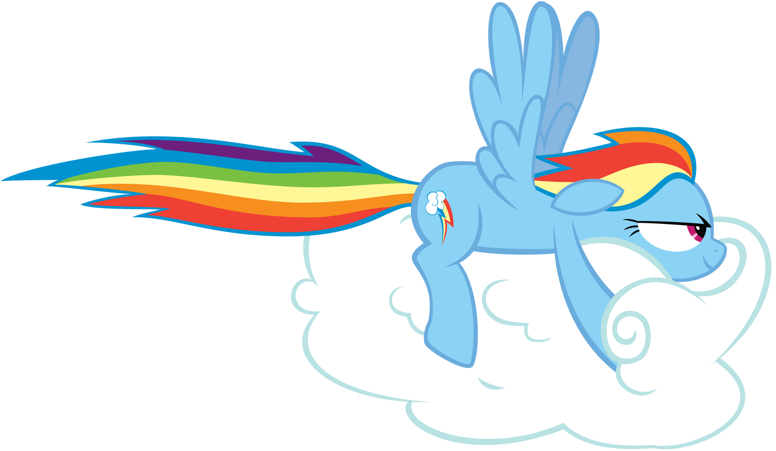 Rainbow Dash Drives a Cloud