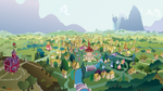 A View of Ponyville by Hellswolfeh