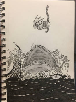 Inktober Day 3: Bait