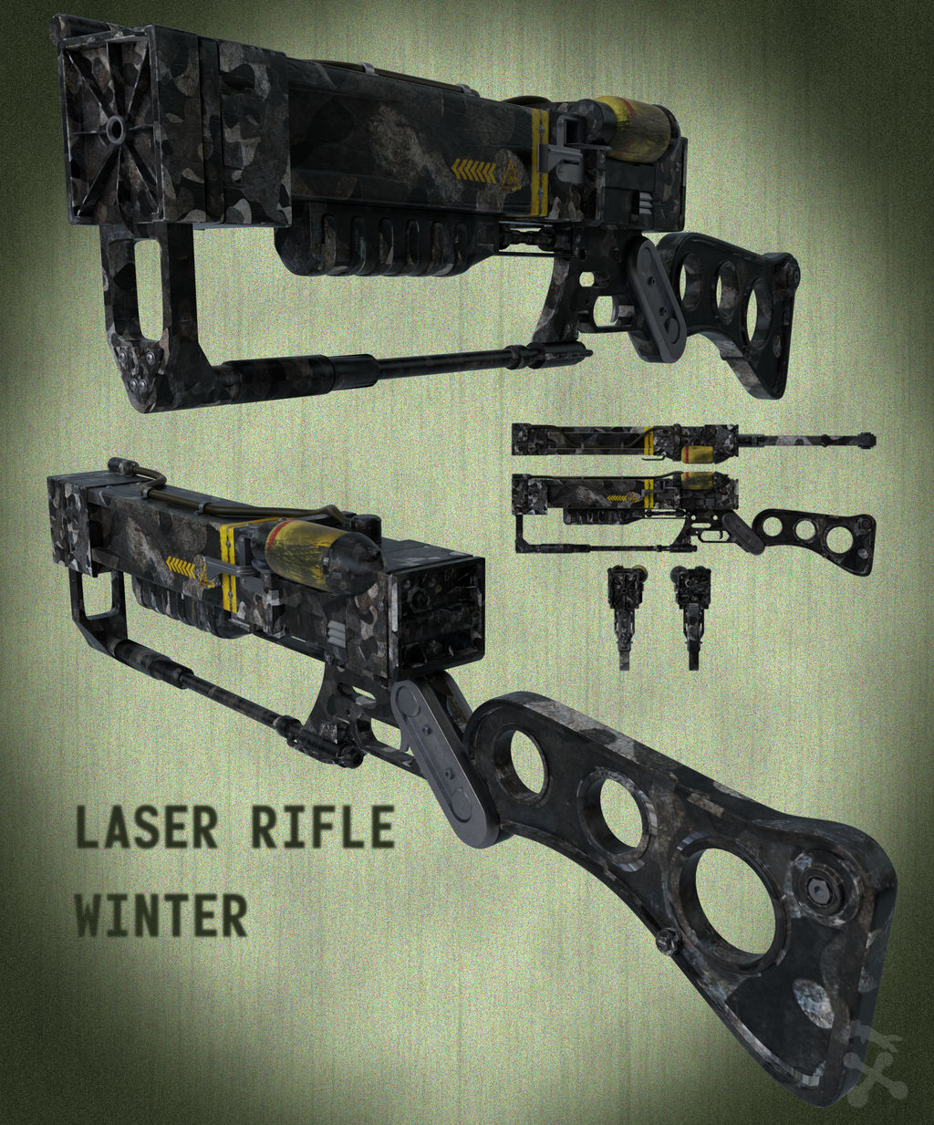 Laser Rifle Deviantart AER-9 Laser Rifle (Winter Camo) by JackBryanReynard on DeviantArt