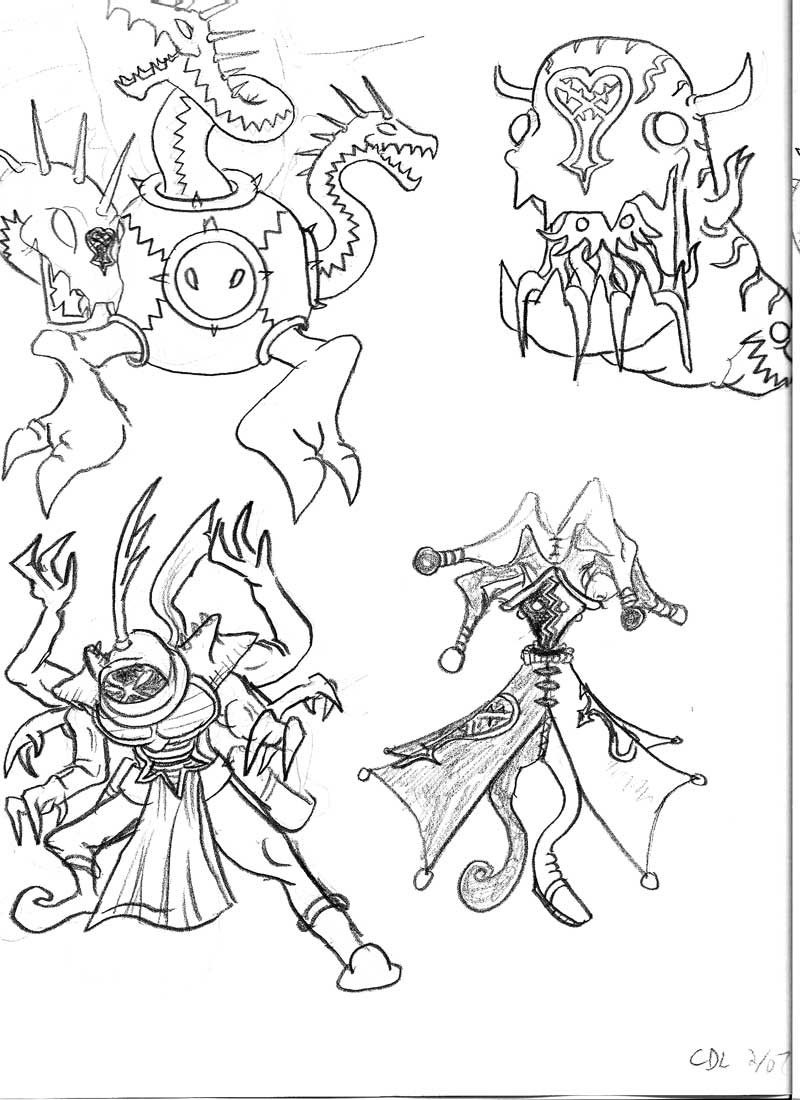 Heartless Sketches: Bosses