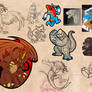 Summer 2011 kaiju art dump