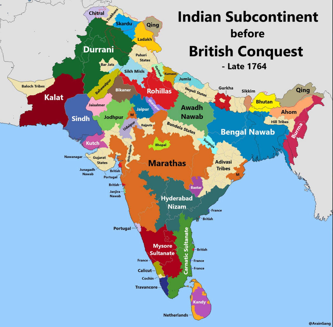 Map of the Subcontinent before British Conquest by torias01 on DeviantArt