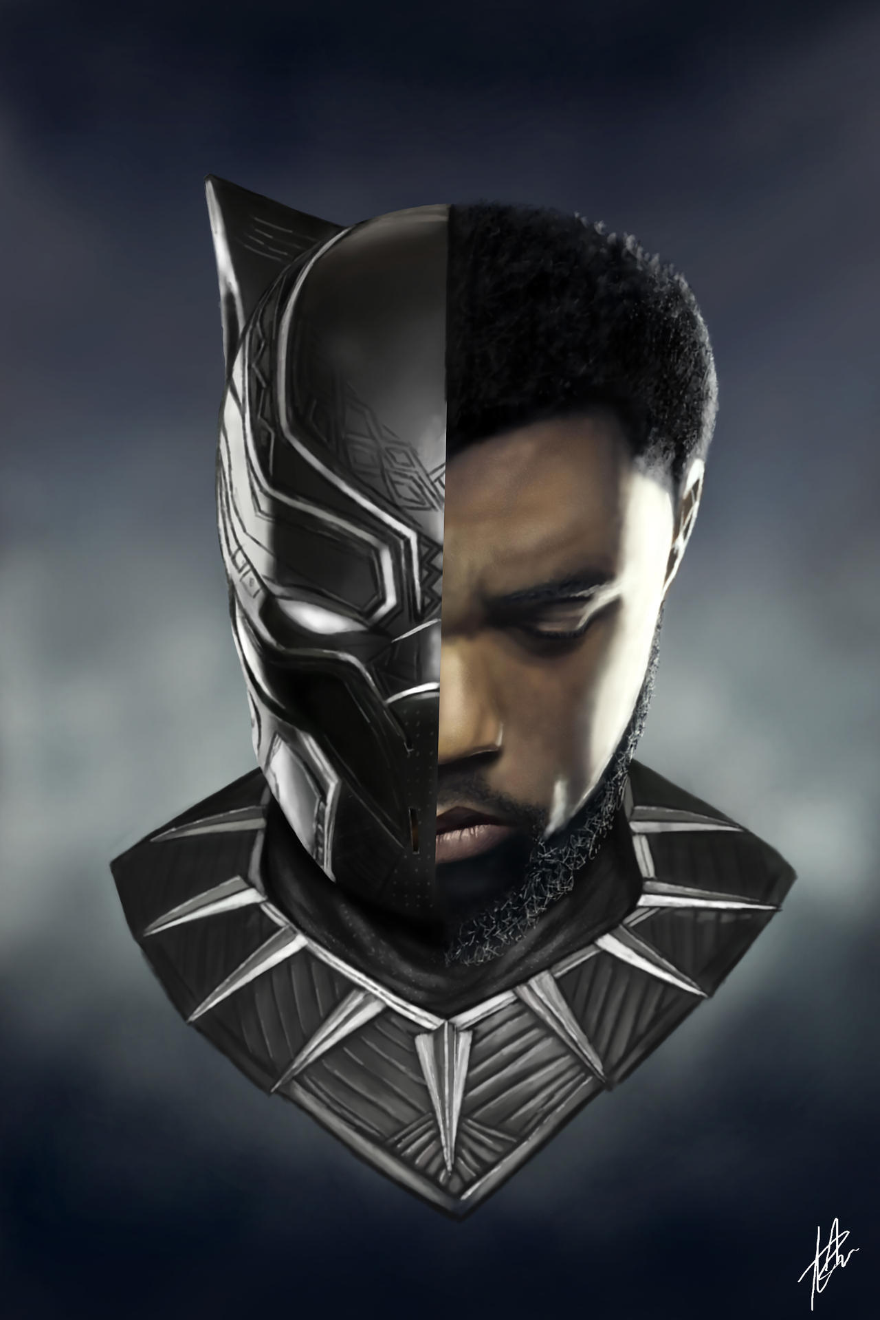 Chadwick Boseman Black Panther by drawwithandy on DeviantArt