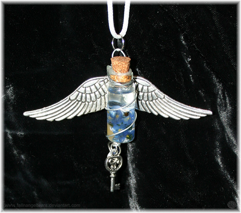 Forget Me Not Vial Necklace