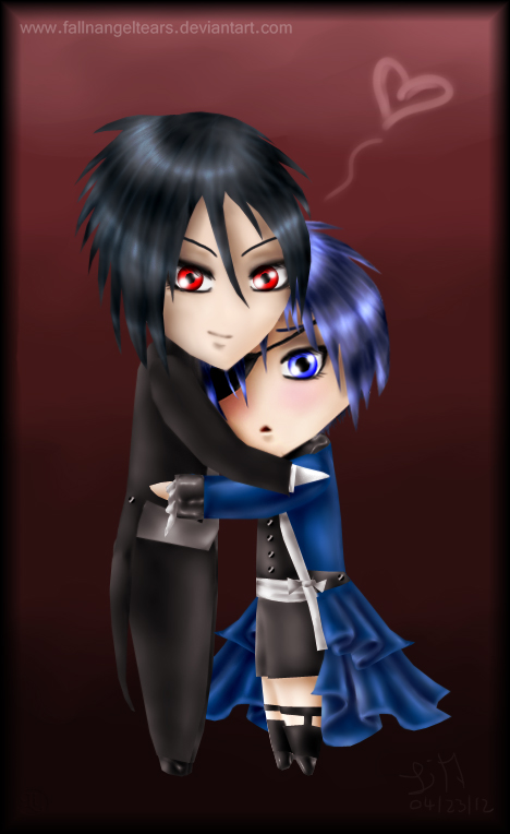 Chibi Sebastian and Ciel