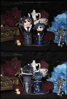 Chibi Sebastian and Ciel Sculptures